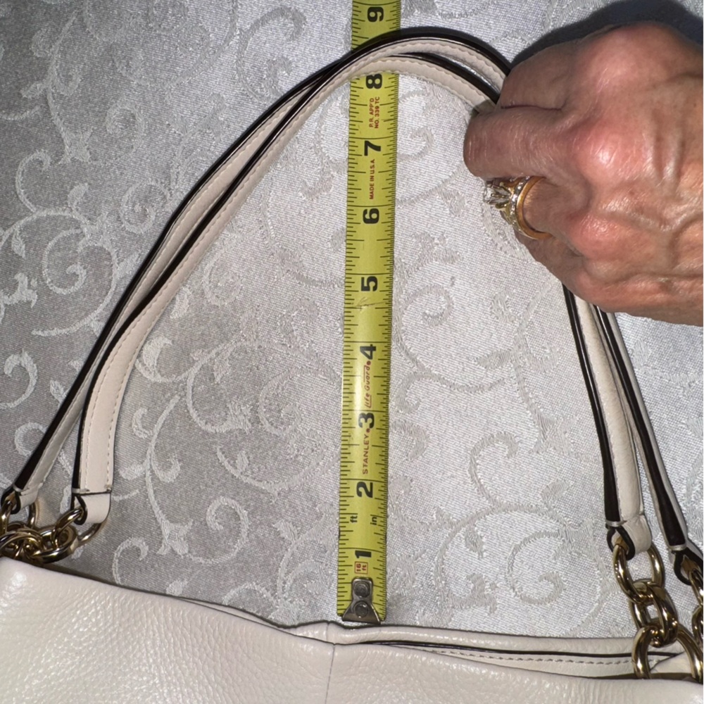 Coach Phoebe Pebbled Leather Shoulder Bag F35723 Bone Cream - Picture 14 of 16